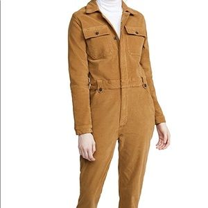 Frame Tan Corduroy Jumpsuit - M